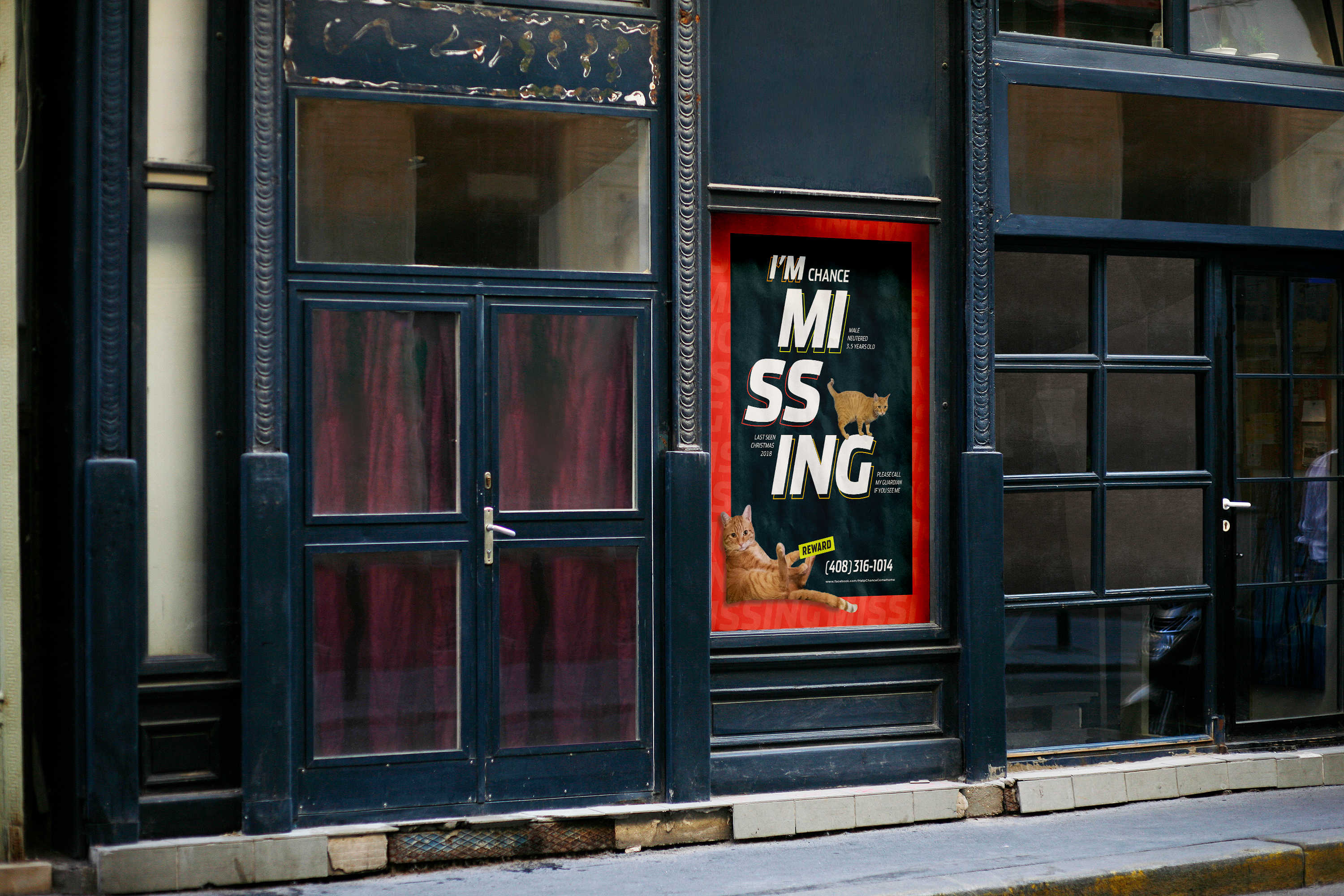 Street poster on building